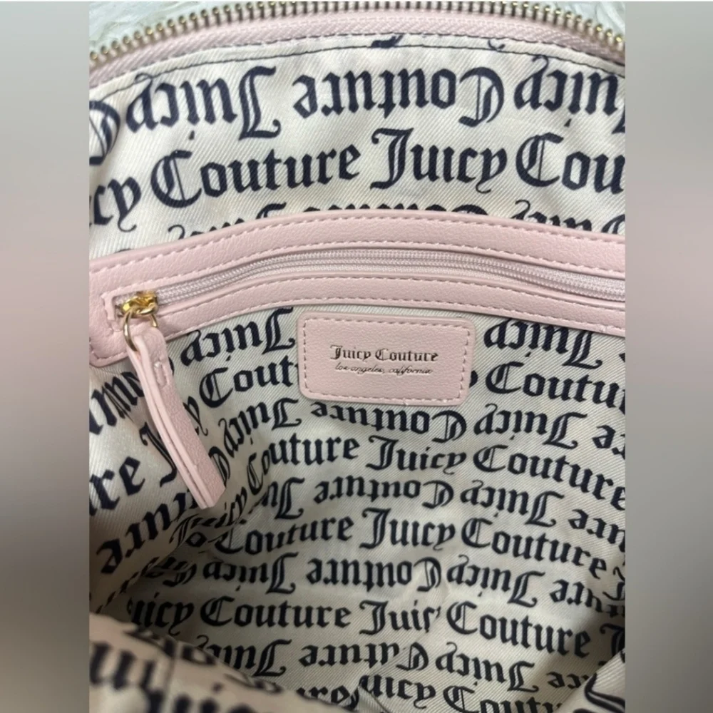 💕▪️Juicy Couture▪️ Crystal Pink Clay Velour Heritage Dome Satchel